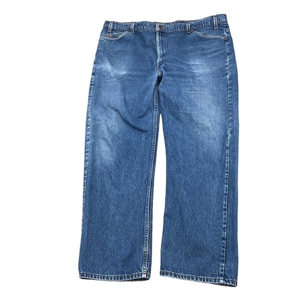 Levis 505 Jeans Men 46W‎ x 32L Blue Regular Straight USA Red Batwing Orange Tab - Picture 1 of 13